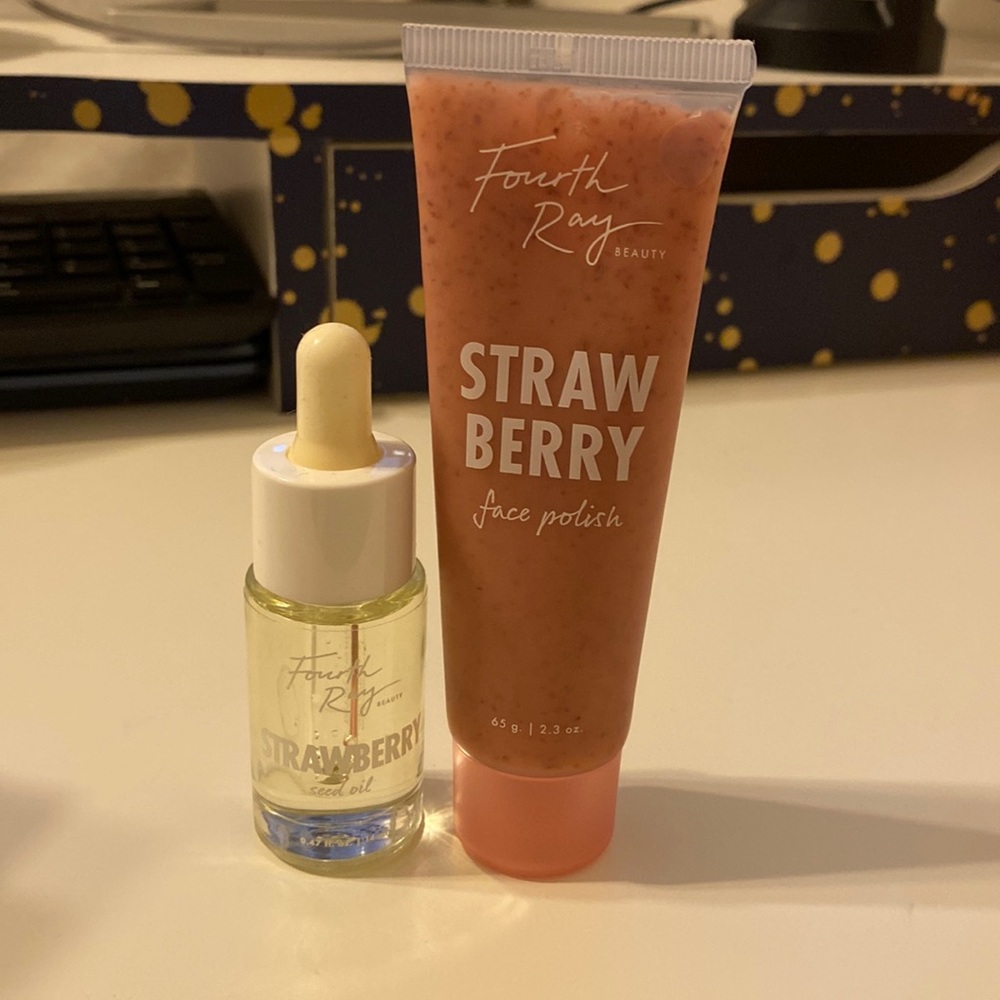 Brand new, face polish and face oil.